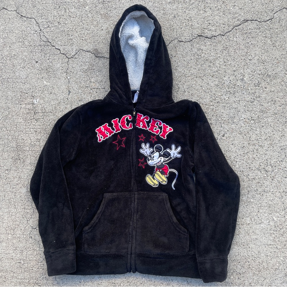 Mickey Mouse Black Full Zip Hoodie Women’s Size Medium